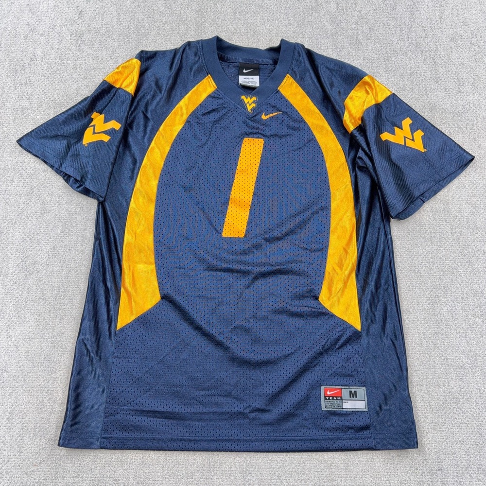 Vintage West Virginia Mountaineers Jersey Youth Medium Nike WVU Boys Y2K Tavon